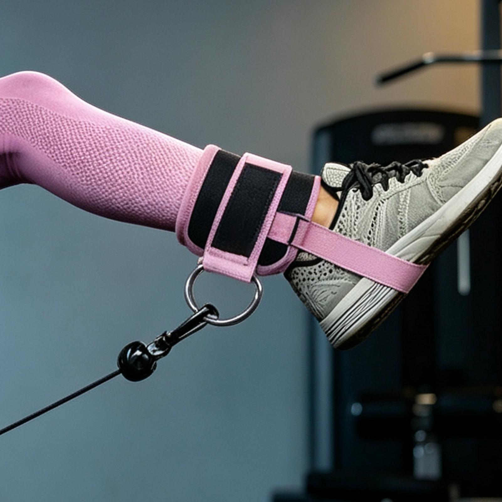 Pulley Home Gym - Adjustable Ankle Wraps for Cable Machine,