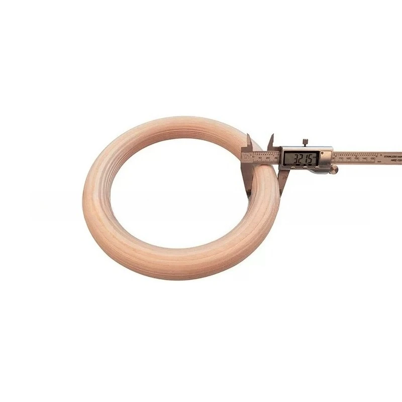 Gymnastic Rings Wooden - Safe Durable Birch Wood Fitness Gymnastics