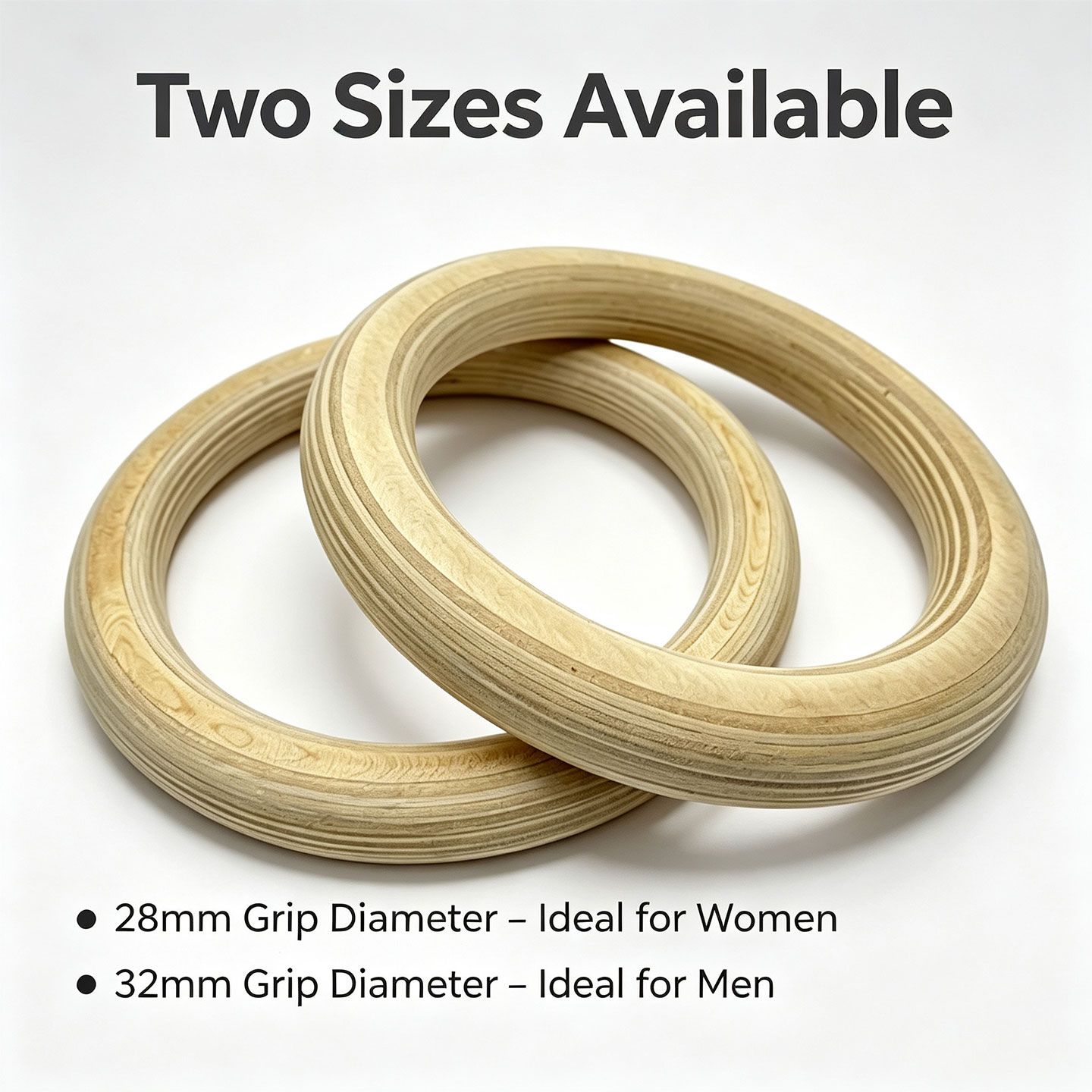 Birch Wood Gymnastic Rings，wit - Gymnastic Rings Wooden recension och pris