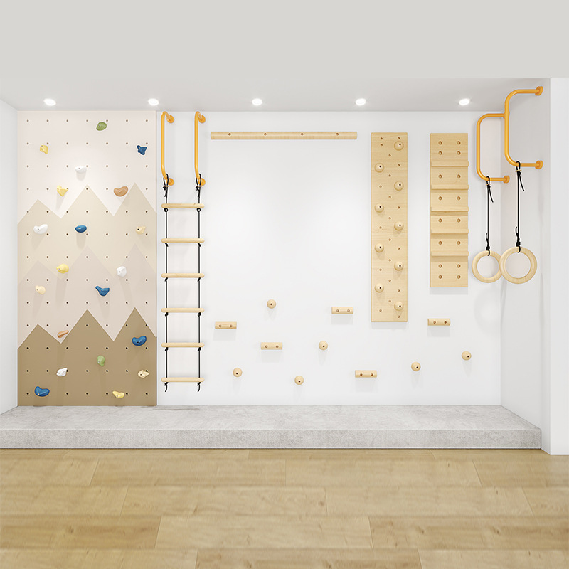 Kids Indoor Wooden Climbing Wa - Gymnastic Rings Wooden recension och pris