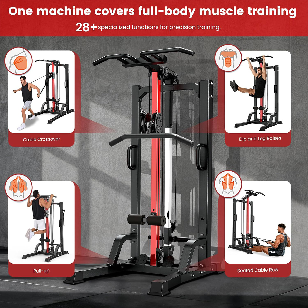 Pooboo Home Gym Machine - High - Pulley Home Gym recension och pris
