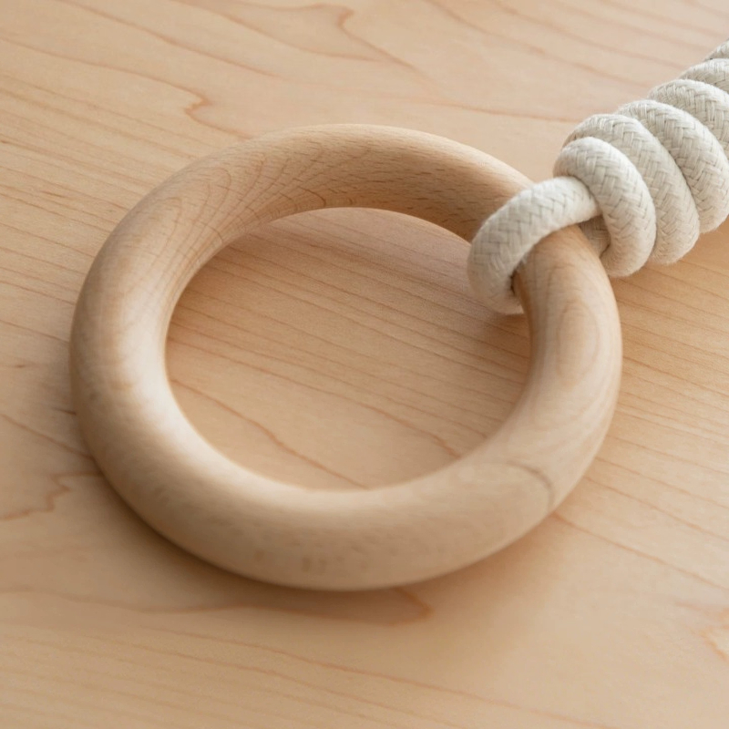 Bed hanging rings, solid wood  - Gymnastic Rings Wooden recension och pris