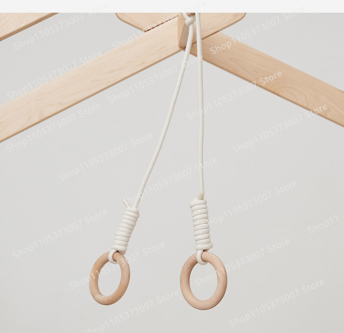 Bed hanging rings, solid wood  - Gymnastic Rings Wooden recension och pris
