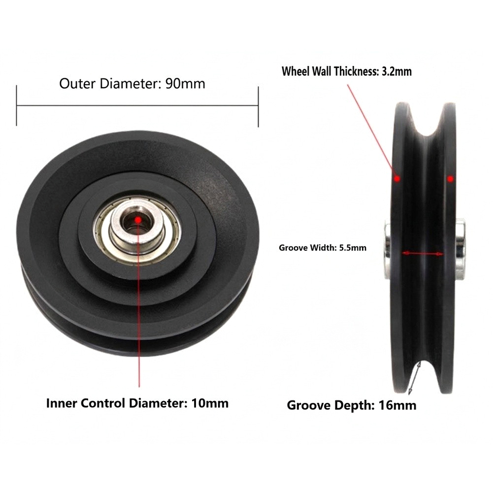 2pcs Nylon Silent Stainless St - Pulley Home Gym recension och pris