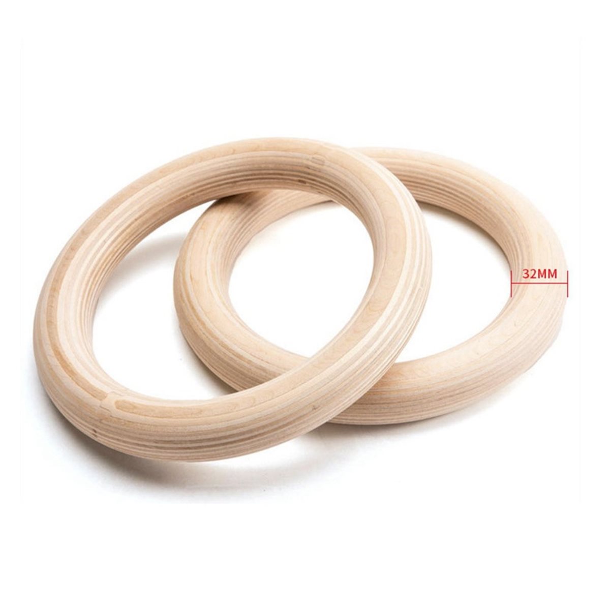 Summer sale  2Pcs Wooden Porta - Gymnastic Rings Wooden recension och pris