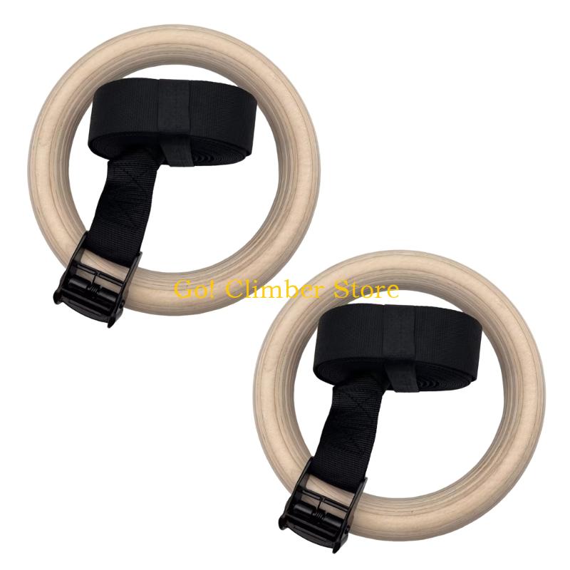 Q84C Adjustable Wood Gymnastic - Gymnastic Rings Wooden recension och pris
