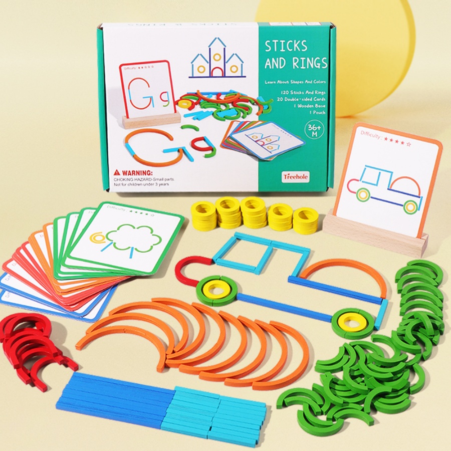 Children's early education puz - Gymnastic Rings Wooden recension och pris
