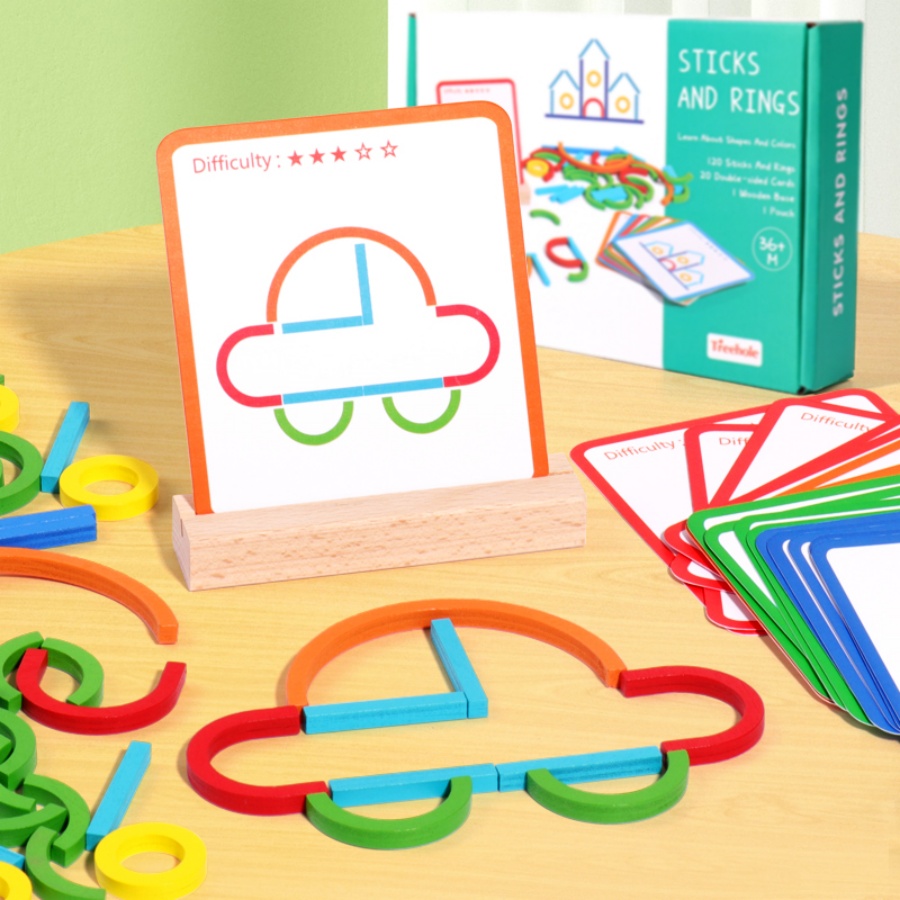 Children's early education puz - Gymnastic Rings Wooden recension och pris