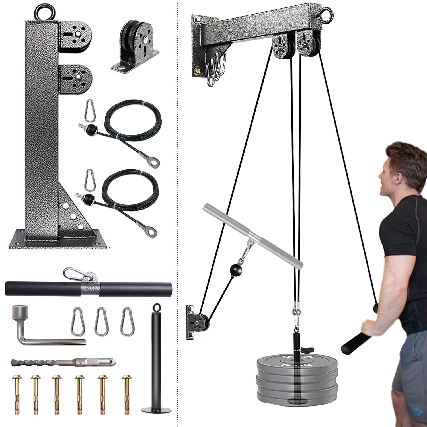Fitness Wall Mounted Pulley Sy - Pulley Home Gym recension och pris