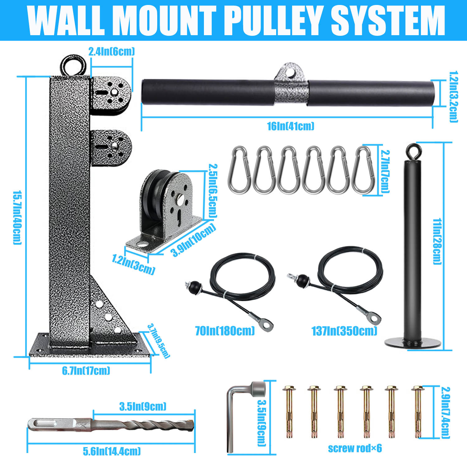 Fitness Wall Mounted Pulley Sy - Pulley Home Gym recension och pris
