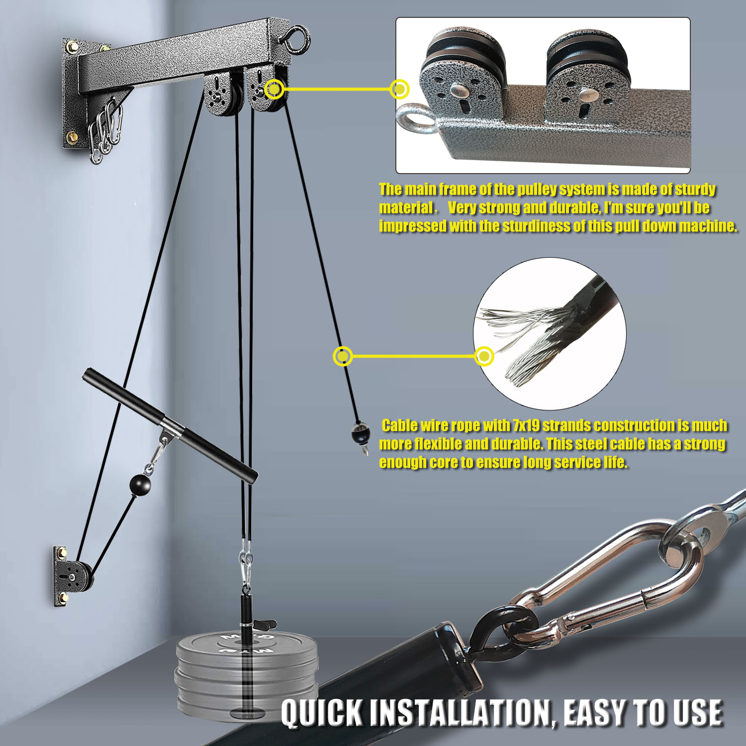 Fitness Wall Mounted Pulley Sy - Pulley Home Gym recension och pris