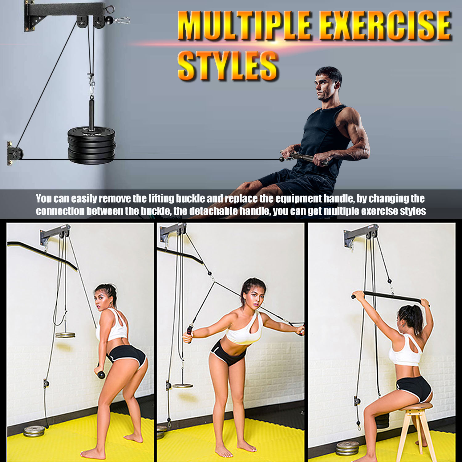 Fitness Wall Mounted Pulley Sy - Pulley Home Gym recension och pris