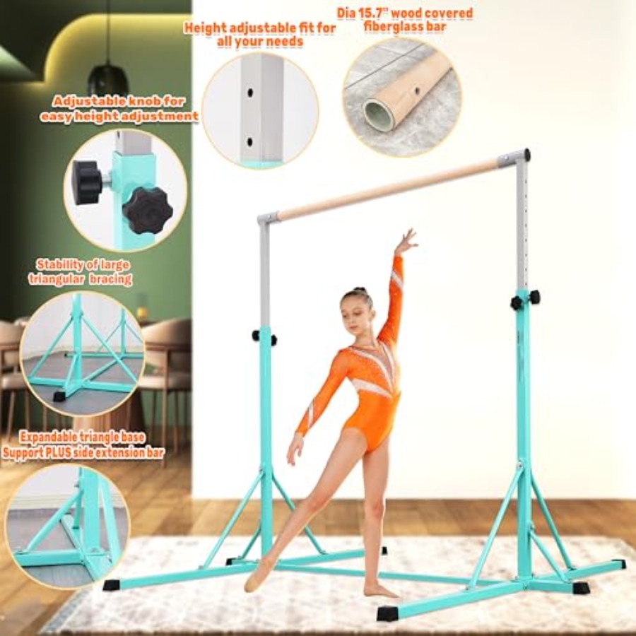 Gymnastics Bar for home gym tr - Gymnastic Rings Wooden recension och pris