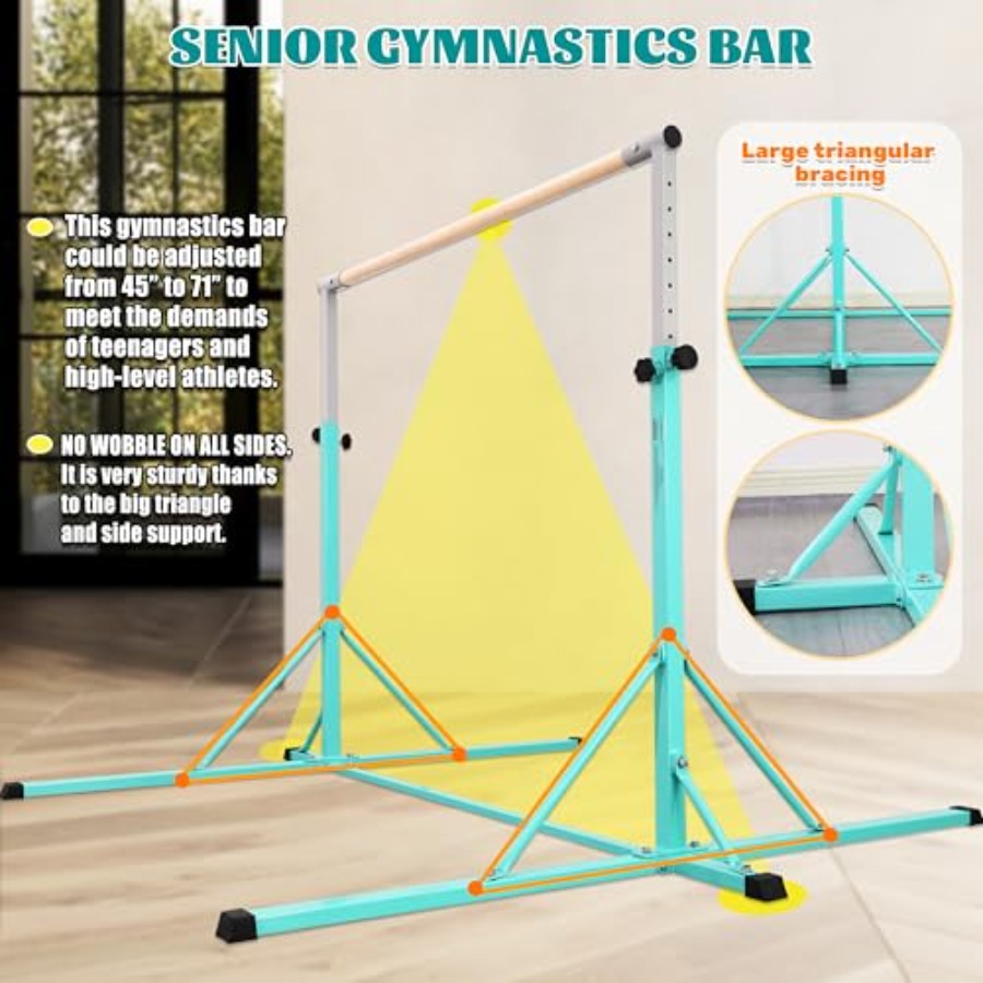 Gymnastics Bar for home gym tr - Gymnastic Rings Wooden recension och pris