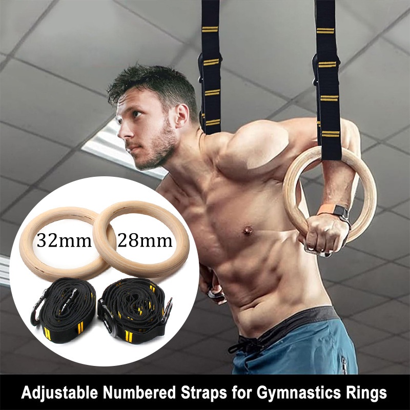 28mm 32mm Pull-up Gymnastics R - Gymnastic Rings Wooden recension och pris