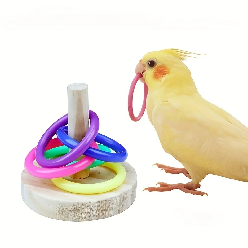 Wooden Interactive Parrot Ring - Gymnastic Rings Wooden recension och pris