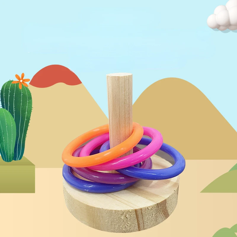 Wooden Interactive Parrot Ring - Gymnastic Rings Wooden recension och pris