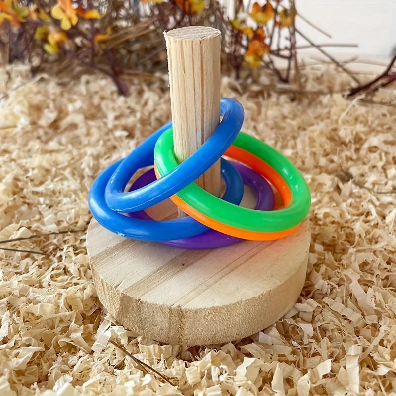 Wooden Interactive Parrot Ring - Gymnastic Rings Wooden recension och pris