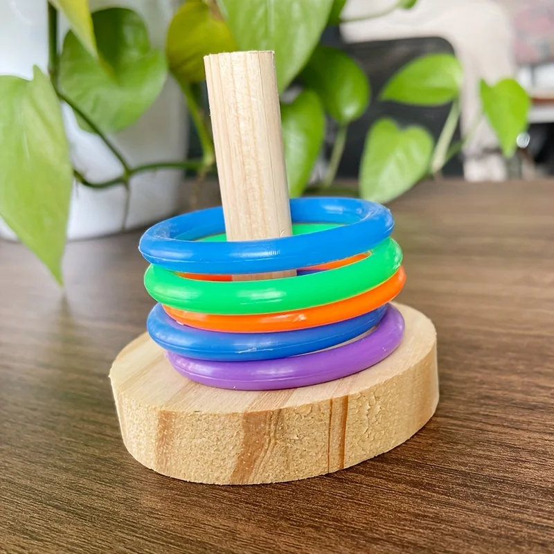Wooden Interactive Parrot Ring - Gymnastic Rings Wooden recension och pris