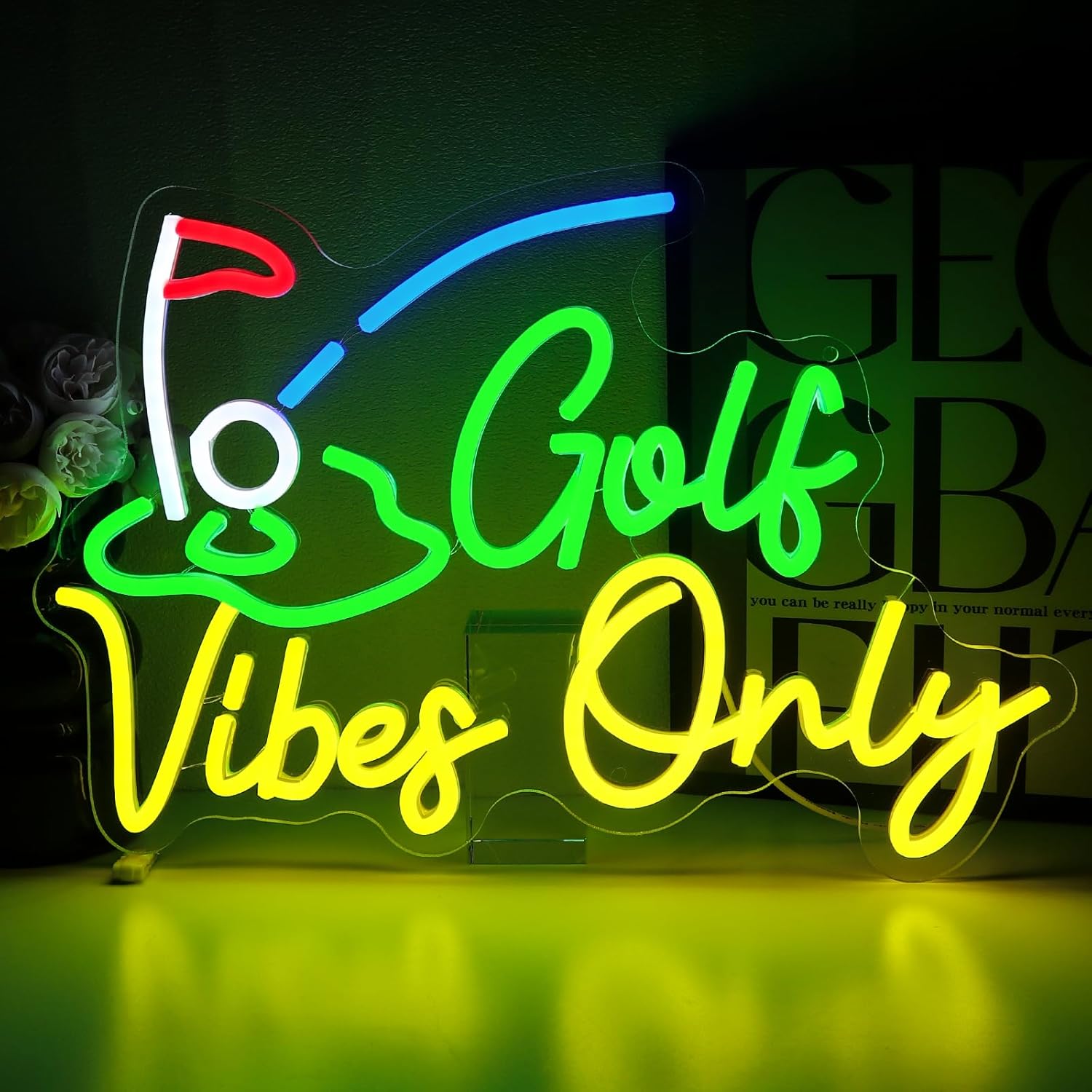 Golf Vibes Only Neon Sign – US - Home Gym Vibes recension och pris