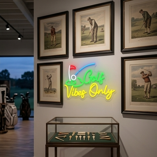 Golf Vibes Only Neon Sign – US - Home Gym Vibes recension och pris