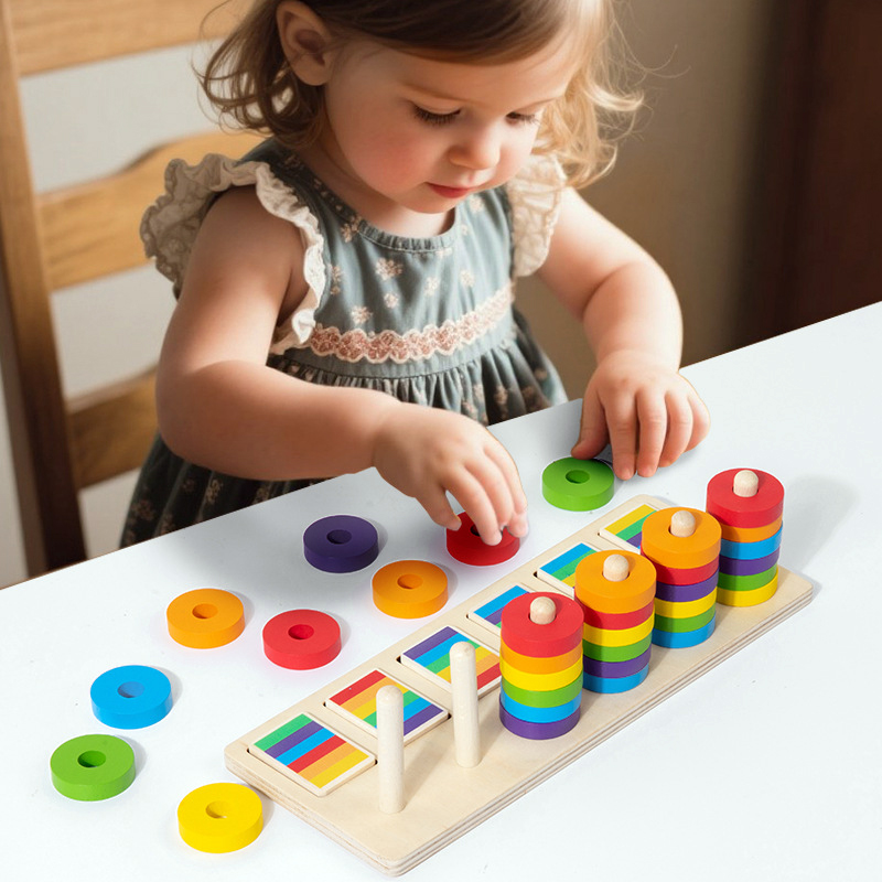Montessori Memory Training Col - Gymnastic Rings Wooden recension och pris