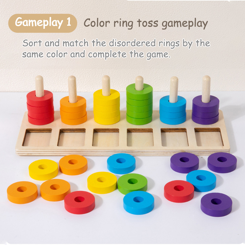Montessori Memory Training Col - Gymnastic Rings Wooden recension och pris